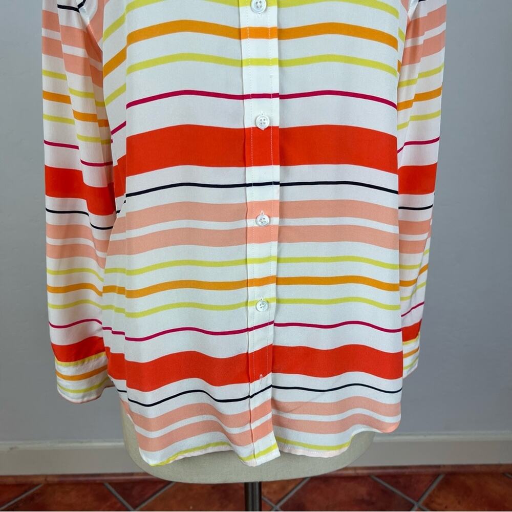Equipment Stripe Essential Silk Button Down Shirt - image 4